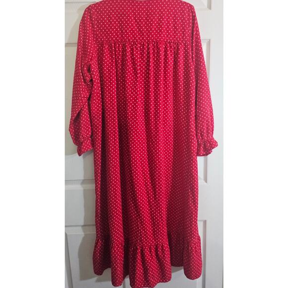 Laura Scott Fleece Flannel Nightgown Scottie Dogs Small Traditional Winter Cozy - Picture 5 of 6